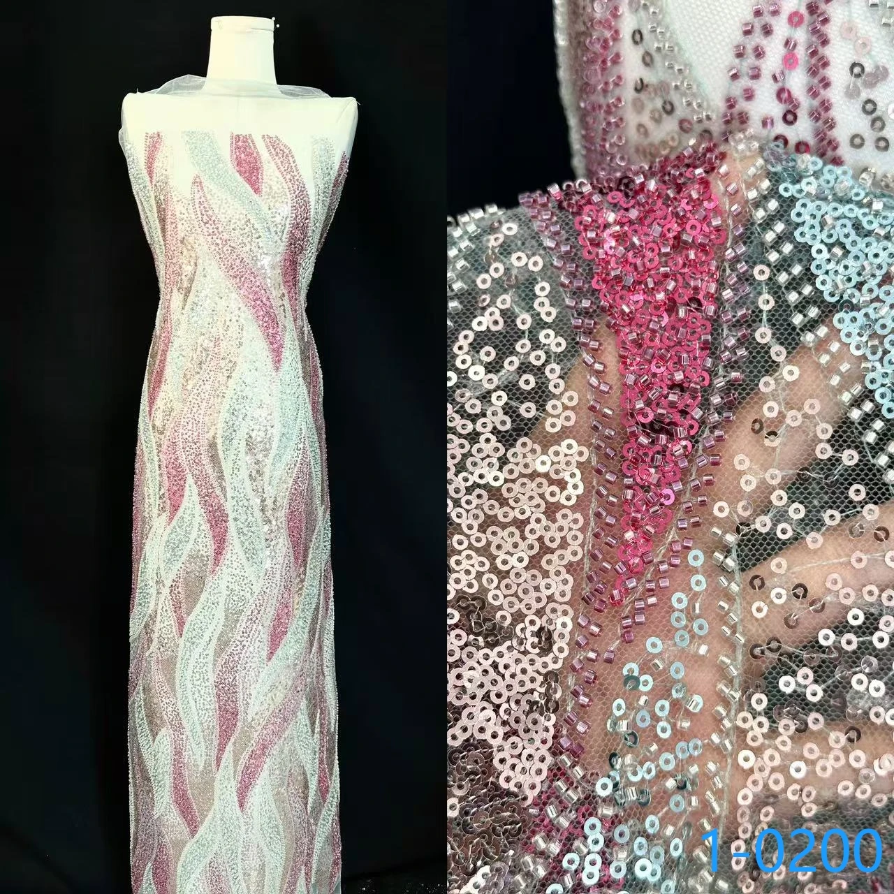 beaded fabric for dresses Heavy Couture Lace Wedding Dress, 3D Pearl Bridal L Ace Fabric, Wedding Gown Flower Lace by Yard 1 Yard Beaded Lace Fabric,