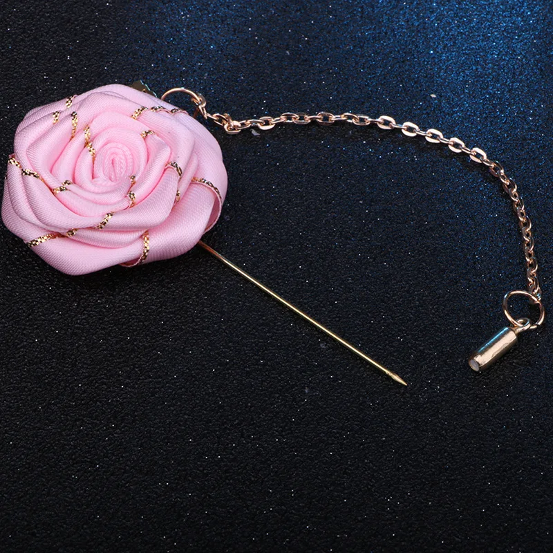 Camellia Flower Brooch 925 Sterling Silver Pins Gold Plated High