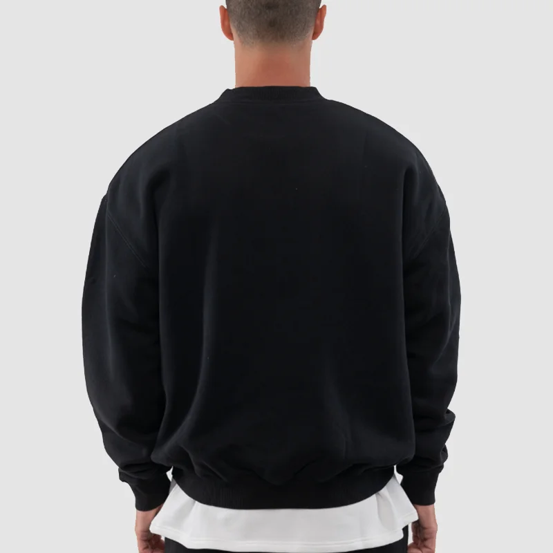 Oem Blank French Terry Fleece Custom Crewneck Oversized Sweatshirt 100% ...