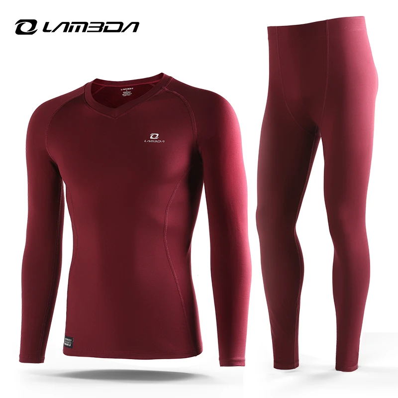  Autumn Winter Mens Wear Thermal Underwear Custom Logo Men Wear Long Johns Black Set Thermal Underwear Suit