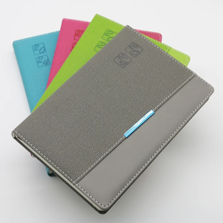2024 Wholesale Promotional A5 Hardcover PU Leather Journal Diary Notebooks Daily Planner Gift