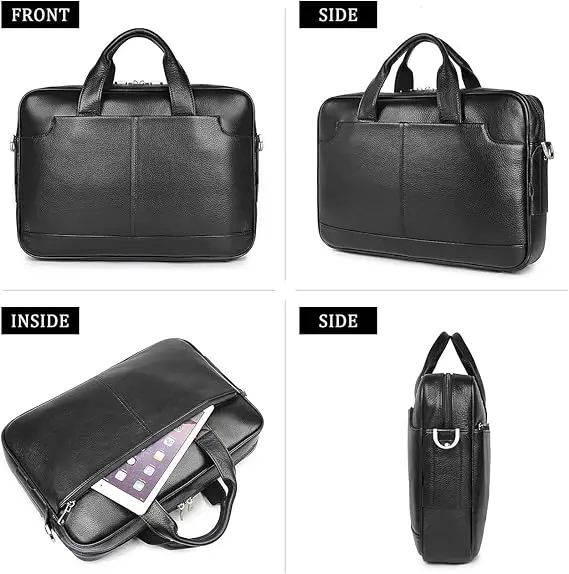 product popular pu leather laptop briefcase for men waterproof travel messenger bags for school work travel-30