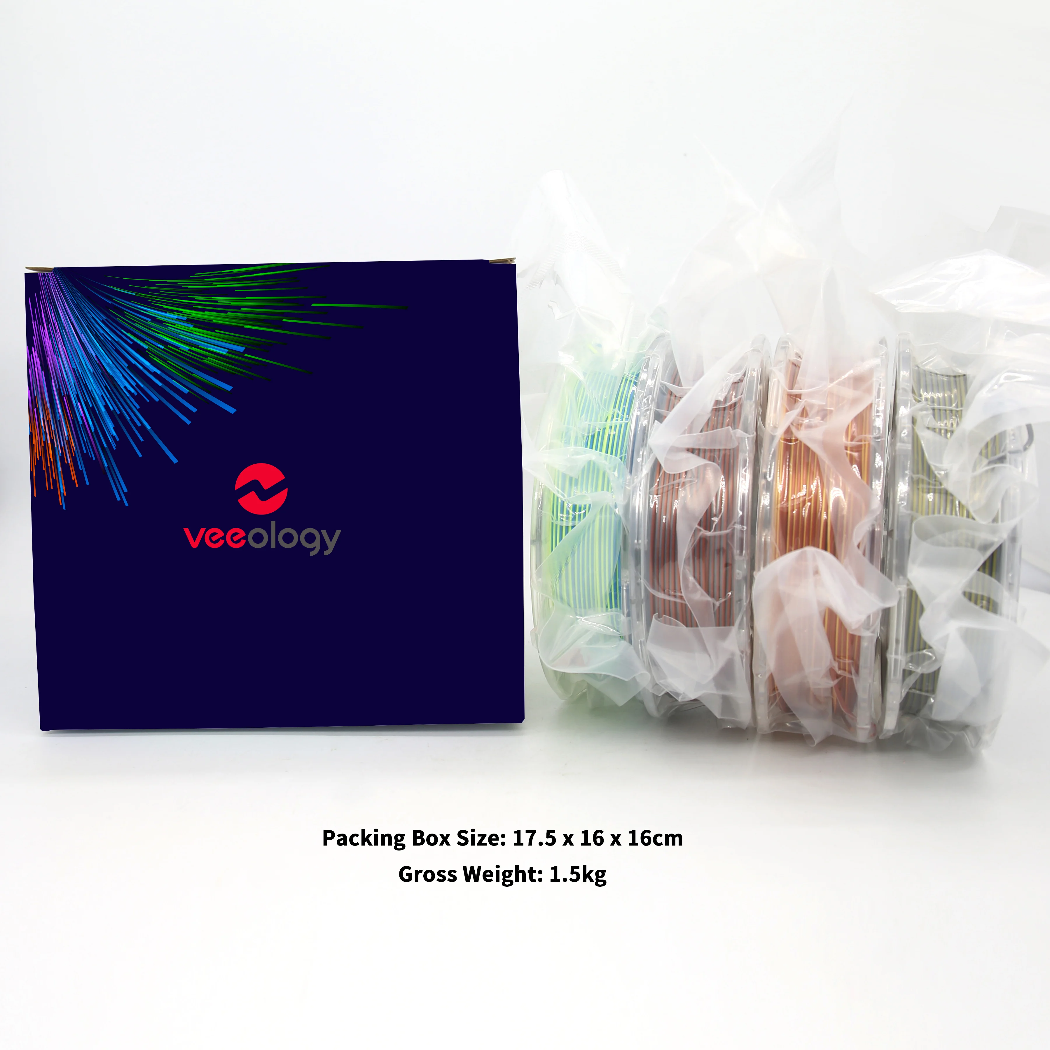 Veeology 2 вида цветов в 1 двойной цвет коэкструзии нити 3D пластиковые стержни волшебный цвет PLA 3d принтеры нити