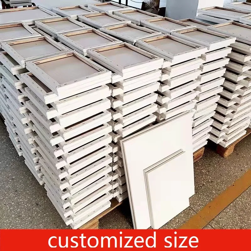 Wholesale Custom 100% Pure Cotton Stretched Canvas Artist Blank Painting Canvas Frame for Acrylic Painting