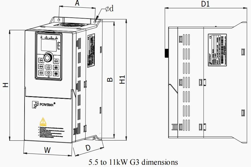 3 Phase 380v 22kw-30kw AC Motor Controller - Variable Inverter