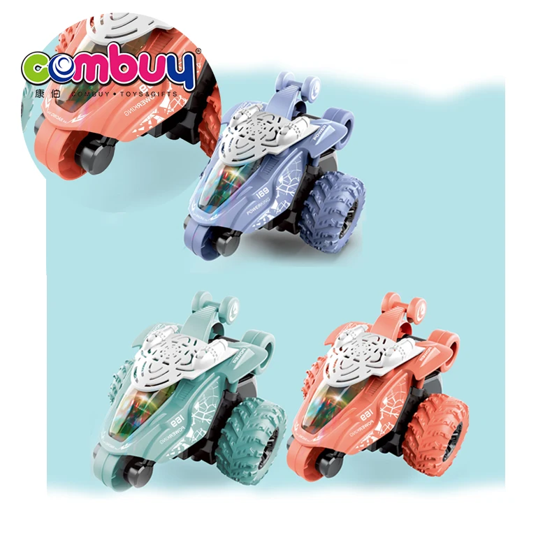 Remote Control Rotating Lighting Musical Toys Rc Rolling Car Stunt