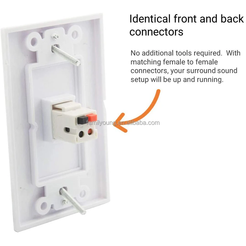 Speaker Keystone Jack Spring Loaded Speaker Jack For Keystone Wall Plate Female To Female Double