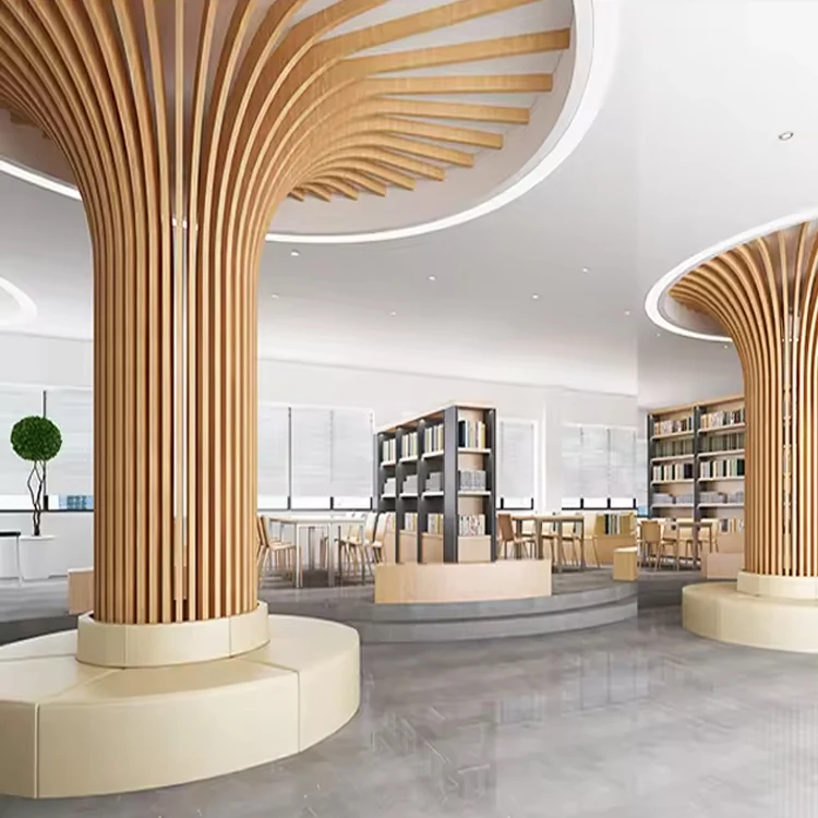 High Craftsmanship Customized Mall Office Lobby Indoor Use False Metal Decorative Aluminum Wood Grain Ceiling