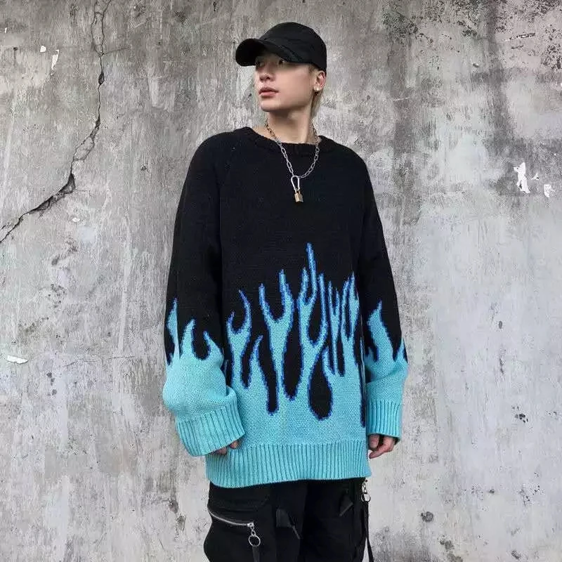 Yesstyle blue best sale flame sweater