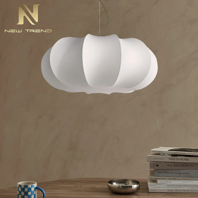 DXZP02 Simple Indoor Decoration Pendant Lamps for Restaurant Hotel Dining Living Room Bedroom Silk LED Chandelier 