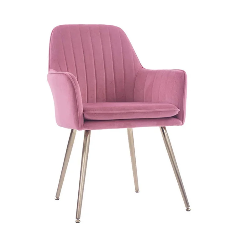 Modern Luxury Velvet Furniture Living Room Pink Velvet Accent Chair