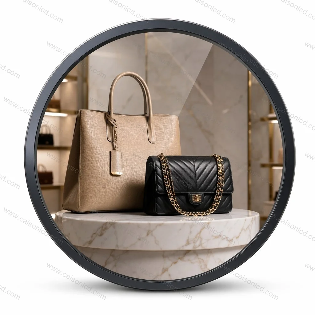 شاشة LCD دائرية مقاس 23.6 بوصة بدقة 1280*1280 وسطوع 1500 شمعة/م² مع لوحة لمس وشاشة عرض تجارية دائرية عالية الوضوح (HD) مقاس 1 بوصة