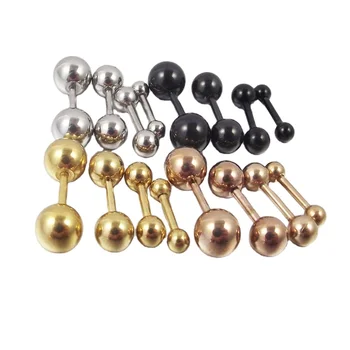 316L Stainless Steel Straight Industrial Barbell Rose Gold Tragus Ear Piercing Cartilage Piercing Helix Body Jewelry