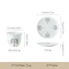 Gris - 6 tazas, 6 platos