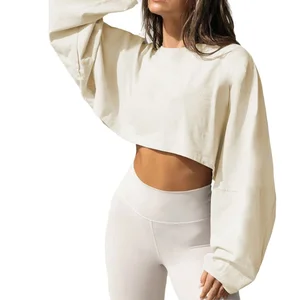 Custom High Quality Winter Autumn Knitted Casual Long Sleeve Drop Shoulder Cotton Women Crewneck Waterproof Eco-Friendly