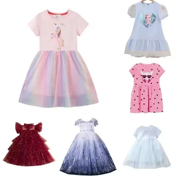 New Material Design Velvet Vintage Dresses Girls Prom Dresses Princess Kids Dresses