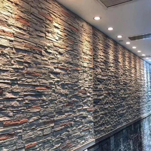 Factory Price Decorative House Interior Background Culture PU Stone Veneer Sheet Exterior Stone Wall Cladding Tiles