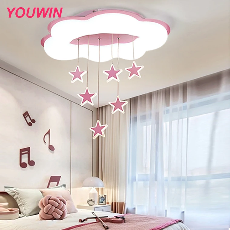 Bedroom lamp modern minimalist lighting LED ceiling creative princess girl children room lamp
