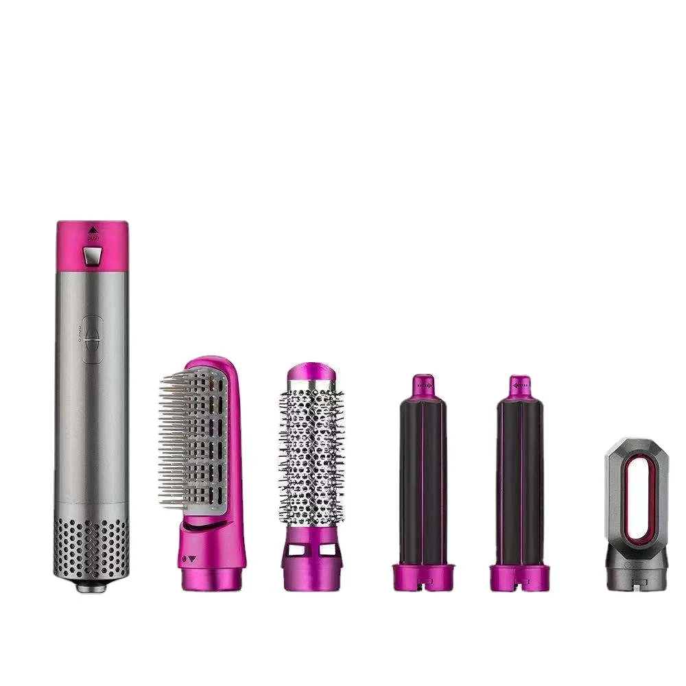 Hot Air Styler Comb Curling Iron Roll Styling Brush Hair Dryer Blow 5 In 1 Rotating Brush With Nozzles 3 Heat Setting.jpg