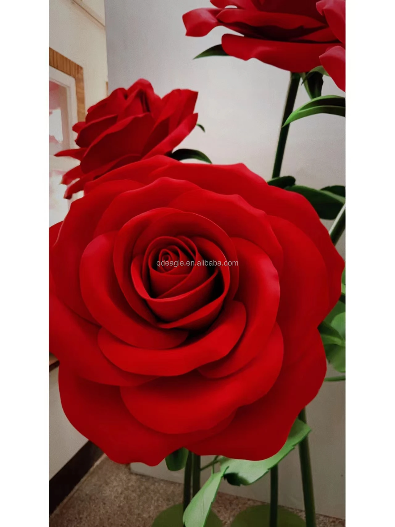 Free Standing Flowers Artificial Eva Rose Event Decor Equipment Giant