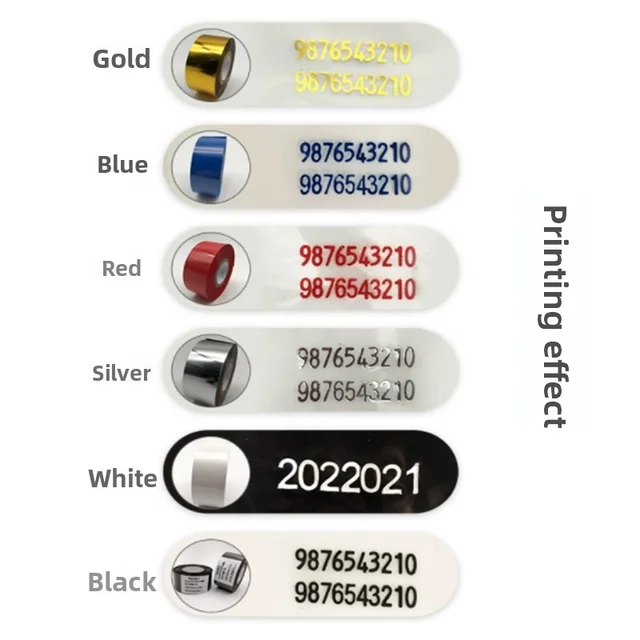 DIKAI SCF900 30mm*100m Gold Heat Transfer Ribbon PET Material Color Coding Machine China Made 6