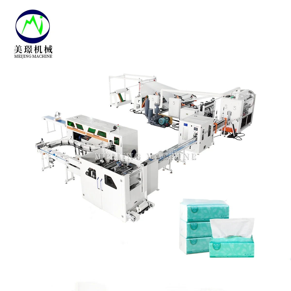 High Performance Hand Towel / Facial Tissue Folding Paper Manufacturing Machines Production Line