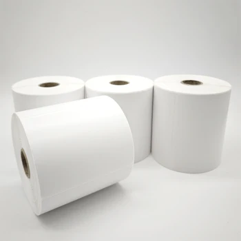100*75 Thermal Sensitive Roll Paper Label Sticker for Transportation Packing Industrial and Supermarket Use