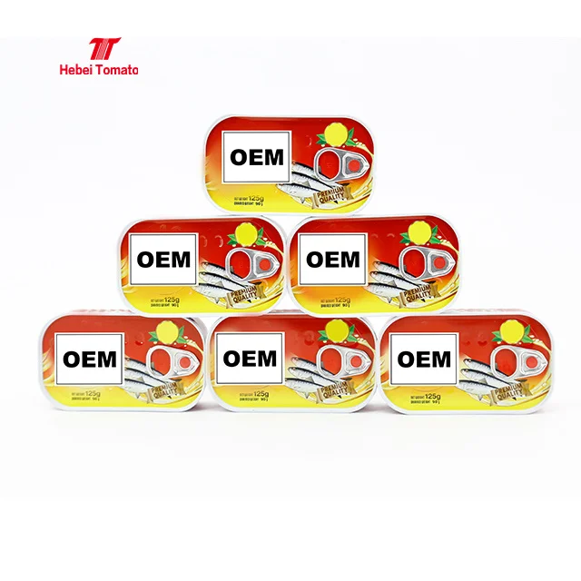 Good Quality With Factory Cheap Price 125Gx50Tin Canned Sardines Fish Supplier From Morocco in Vegetable Oil With OEM Brands