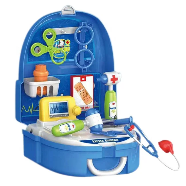Детский медицинский комплект, рюкзак, игрушки для игрового домика, игрушки для ролевых игр, набор с имитацией доктора с пластиковым рюкзаком, игрушки TOMBO, 3 + возраст, 36 шт.