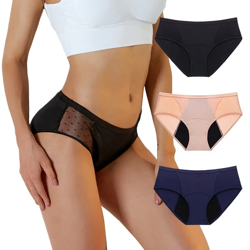 Menstrual Panties For Women Period Underwear 4 Layer Plus Size Heavy Flow  Absorbency Leakproof Physiological Sanitary Lingerie