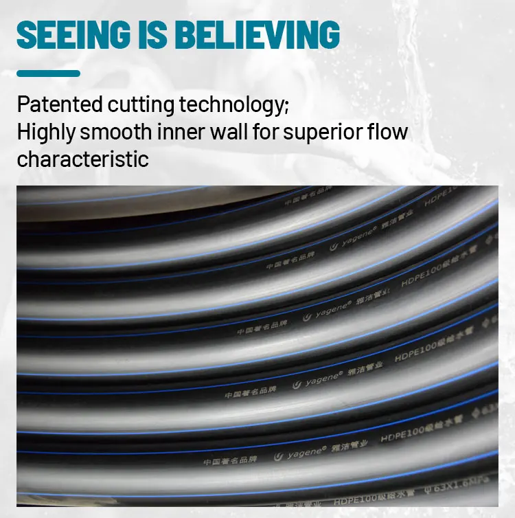 Yagene Hdpe Pe Water Pipe Plastic Tubes 6 Inch Hdpe Pipe 2 3 Inch Price