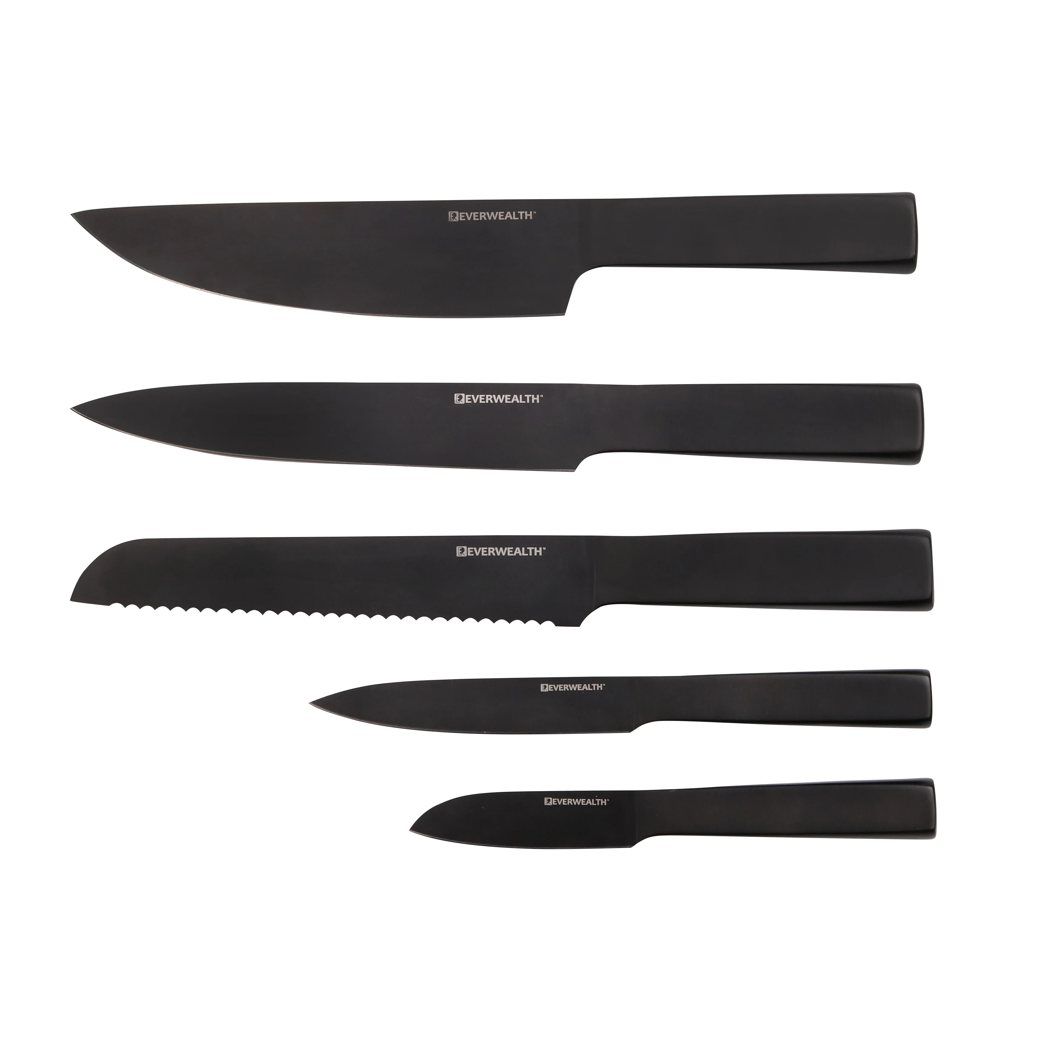 black oxide knife set of 5