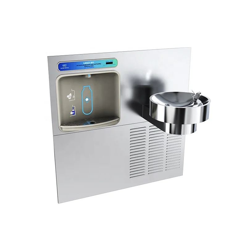 Stainless Steel Water Cooler Wall Mounted Sensor-activated Bottle Filling Station Water Drinking Fountain