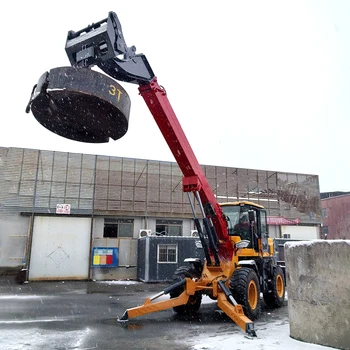 Chiese factory 4 wheels Telescopic Crane Off Road wheel Crane Material Handler Boom crane with Various lengths of lifting arms