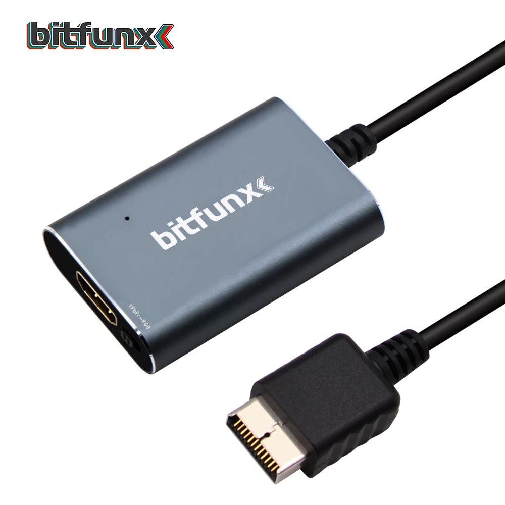 Bitfunx RGB/Component to HDMI-compatible Adapter With USB Cable for So-ny  NTSC PAL PS2 Fat or PS2 Slim Game Console