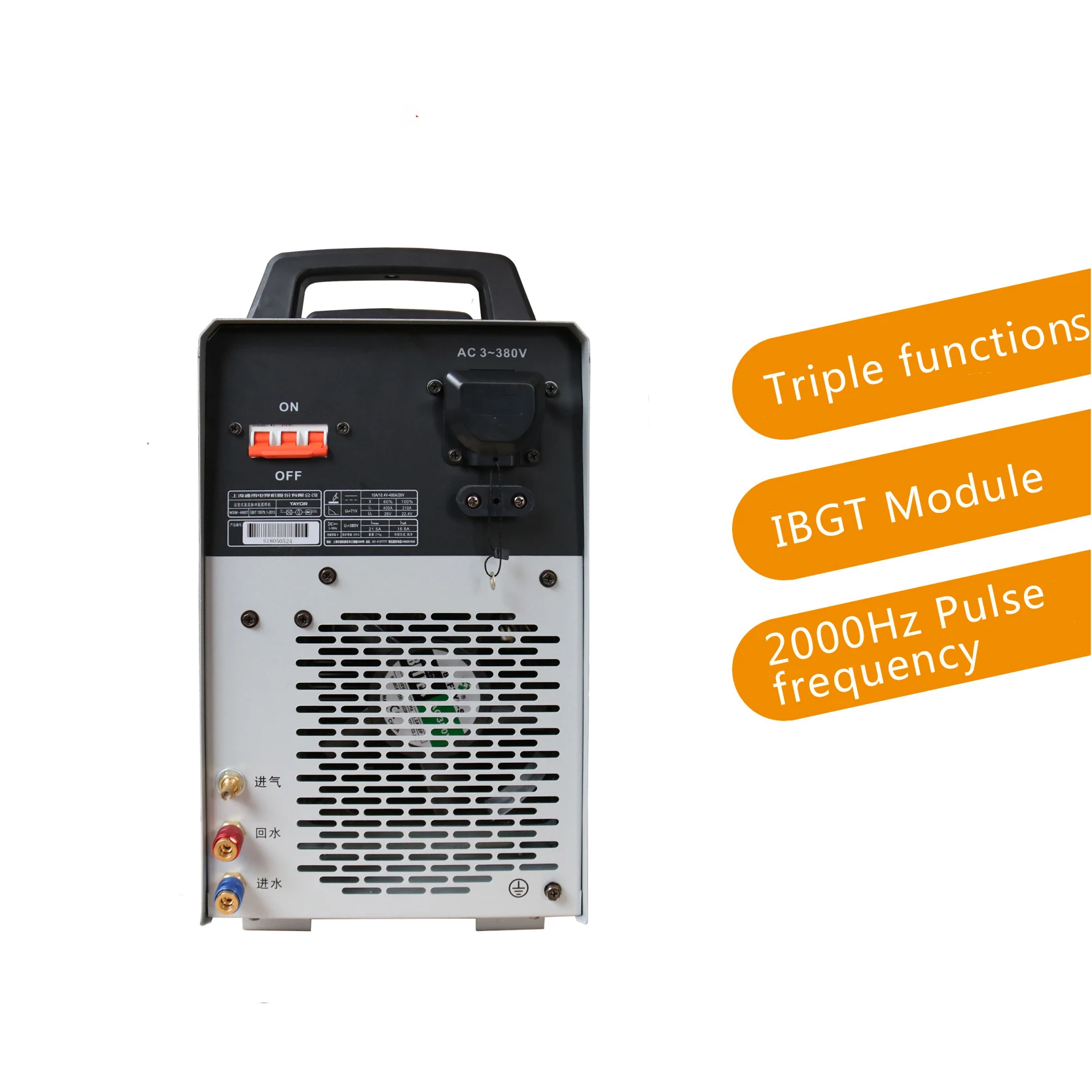 TAYOR Industrial TIG Pulse WSM-400T Digital Inverter IGBT DC 3PH Heavy-Duty Gun Welding Machine for Aluminum/Steel/Cast Iron details