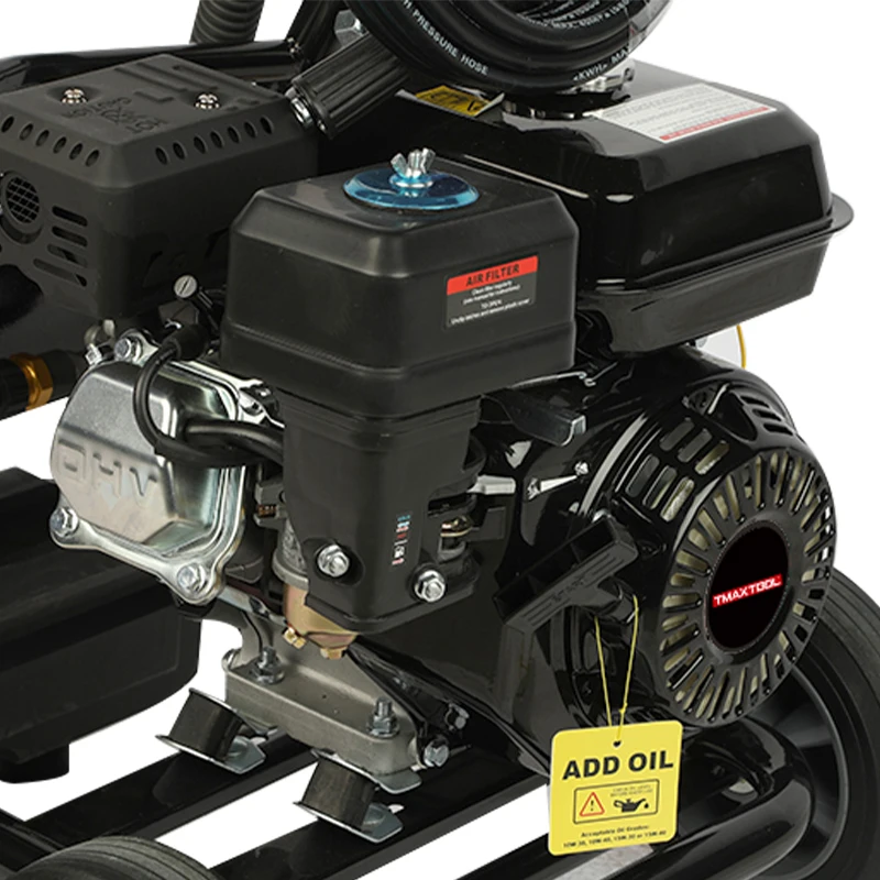 高圧洗浄機 190bar 2465psi 9.2L 7.0HP ガソリン式高圧道路洗浄車洗浄