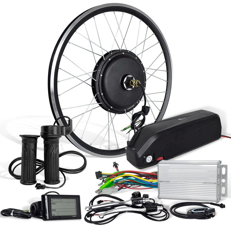 Ebike Conversion Kit 5000w 3000w 2000w 1000w Wheel for Electric Bike with Waterproof 72V 52V 48V  Hailong /Triangle Battery