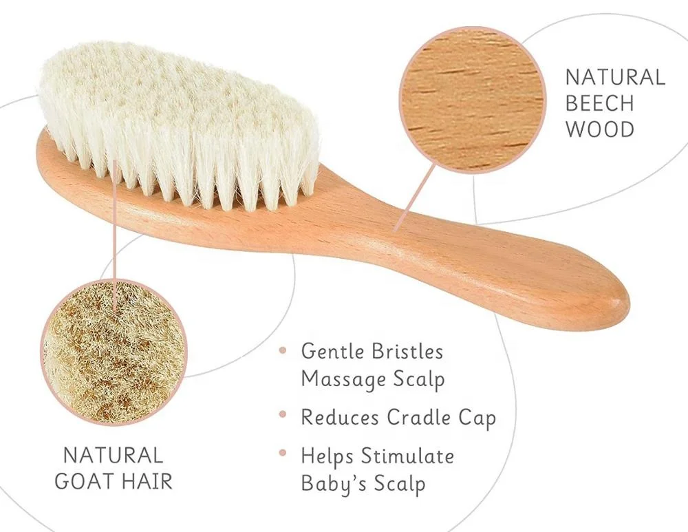 Профессиональный бесплатный образец, одобренная щетина, Детская щетка для волос, деревянная детская расческа и набор кистей