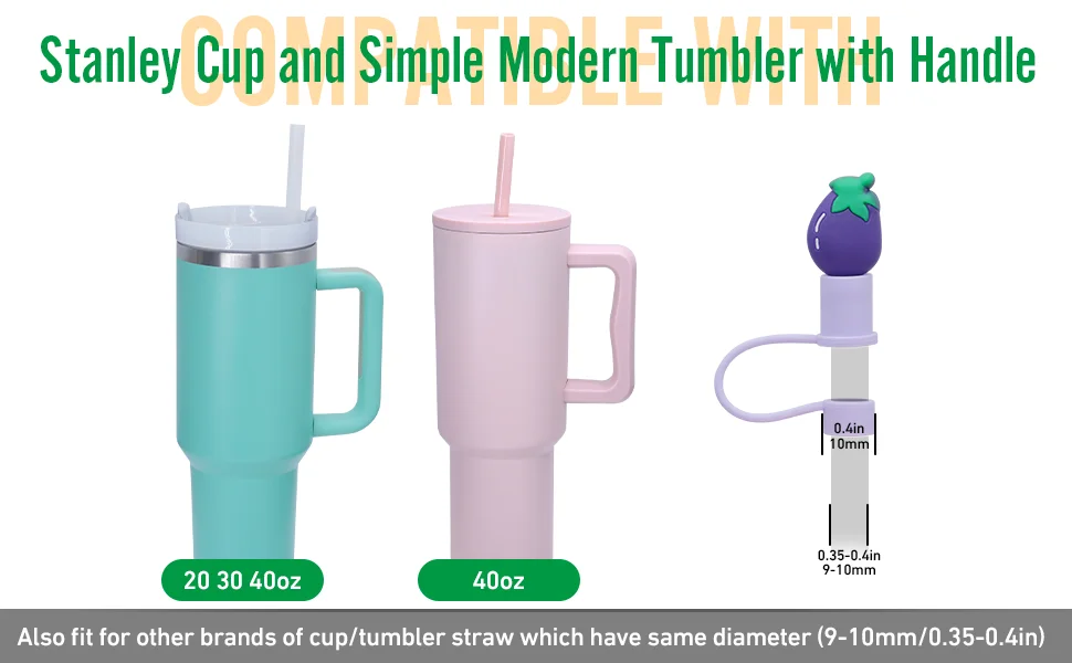 Simple Modern Accessory Straw Cap Topper Water Bottle Tumbler Cup Drink Cover  Simple Modern Dust Straw Cover Stanley Tumbler Straw Cover 