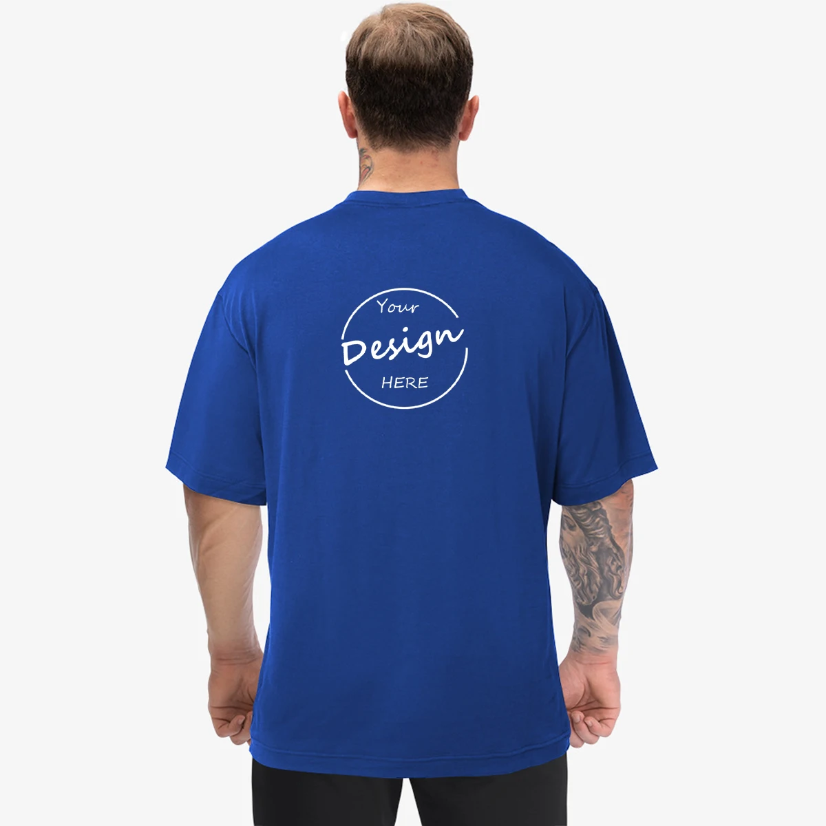 JL0522A Wholesale High Quality T Shirt Embroidery Men’s T-Shirts Oversized Heavy Cotton Drop Shoulder T-Shirts Men