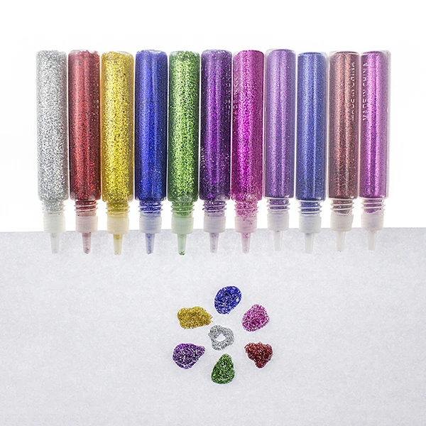rainbow washable glitter glue adhesive pen