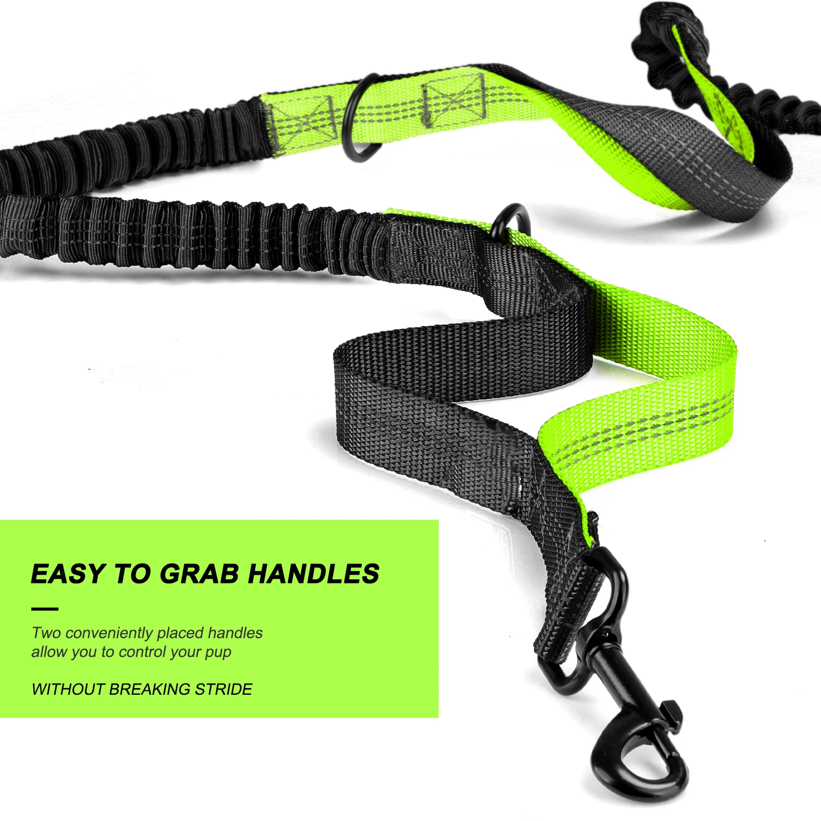 Hands Free Dog Leash Pouch With Adjustable Waist Belt For Running