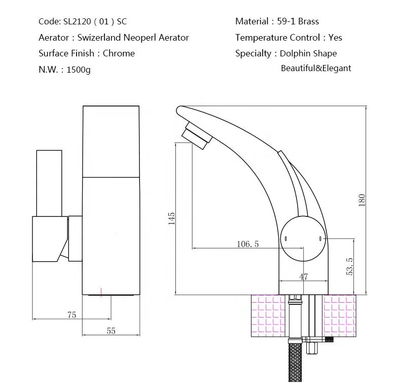 Modern Brass Basin Faucet - Chrome  supplier