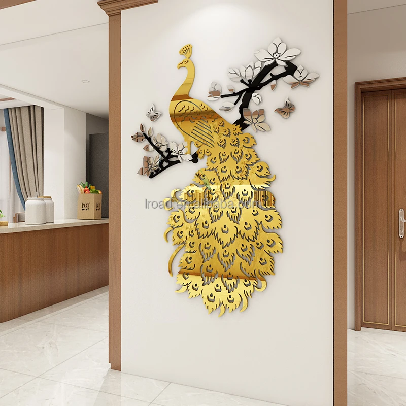 3d peacock wall stickers discount