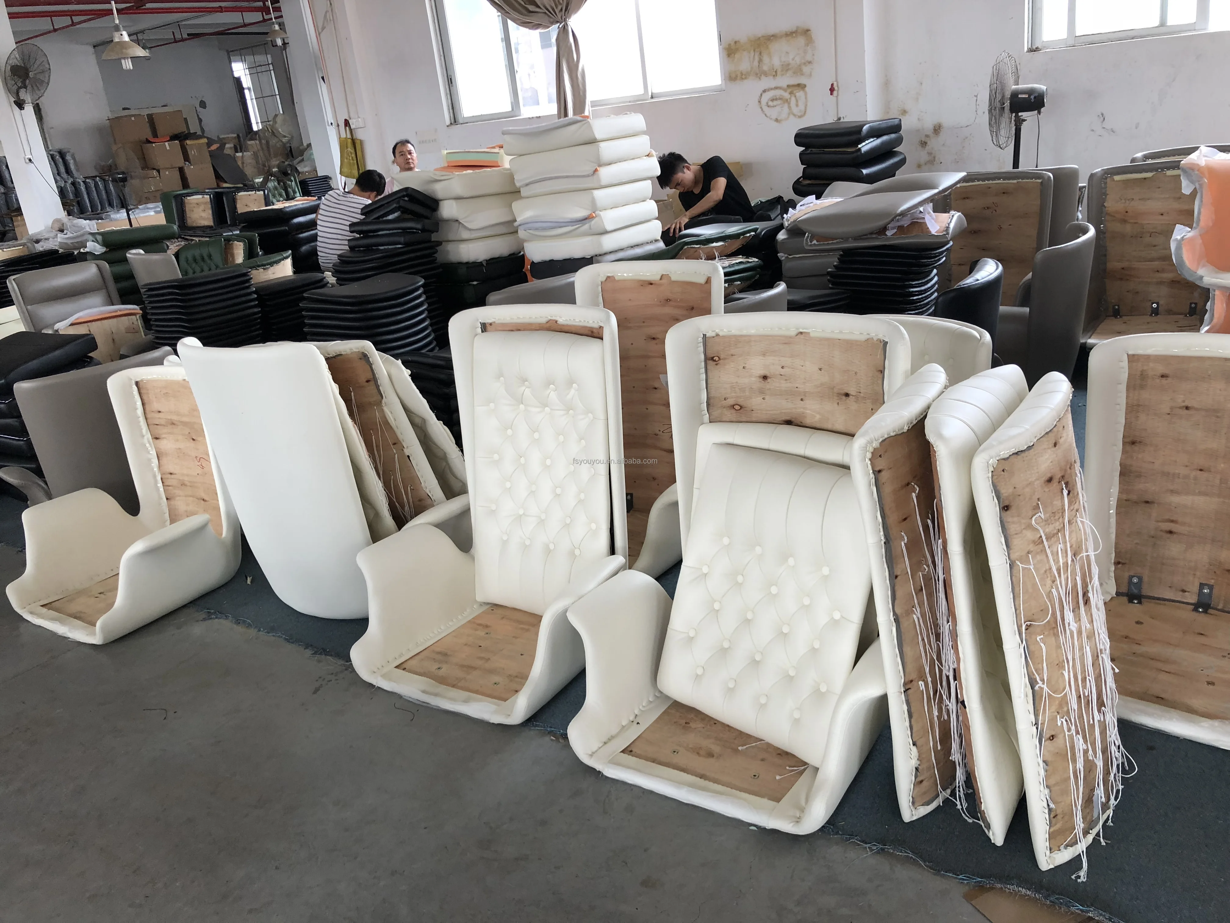 Sedie da conferenza per ufficio in pelle sintetica di lusso bianco