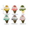 Anneau de dentition en silicone (glace tricolore) (1/6 jaune)