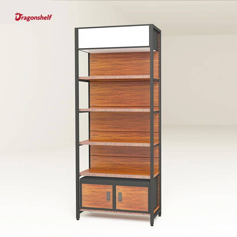 Dragonshelf modern design supermarket grocery shelf and metal display shelf display rack for sale