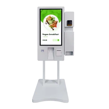 21.5/32 inch Floor Stand Touch Screen All in One Kiosks Self Service / Self Ordering Payment Kiosk with Banknote/Coin Acceptor