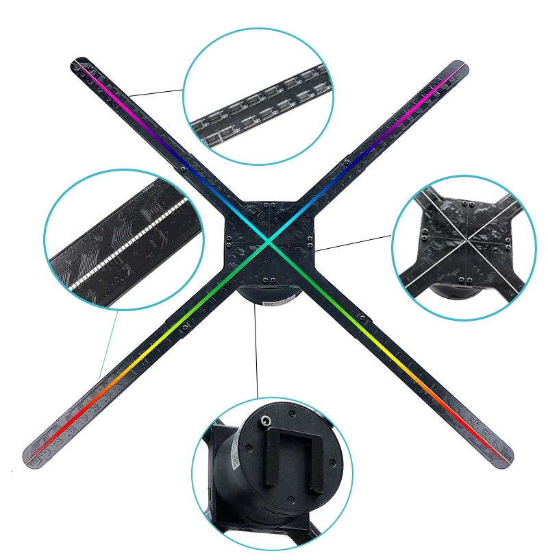 3X3スプライシング3DホログラフィックディスプレイプロジェクターLED